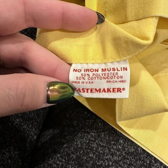 J.P. Stevens Vintage Standard Pillowcase 20x32” Tastemaker Yellow Floral Muslin - Picture 5 of 6